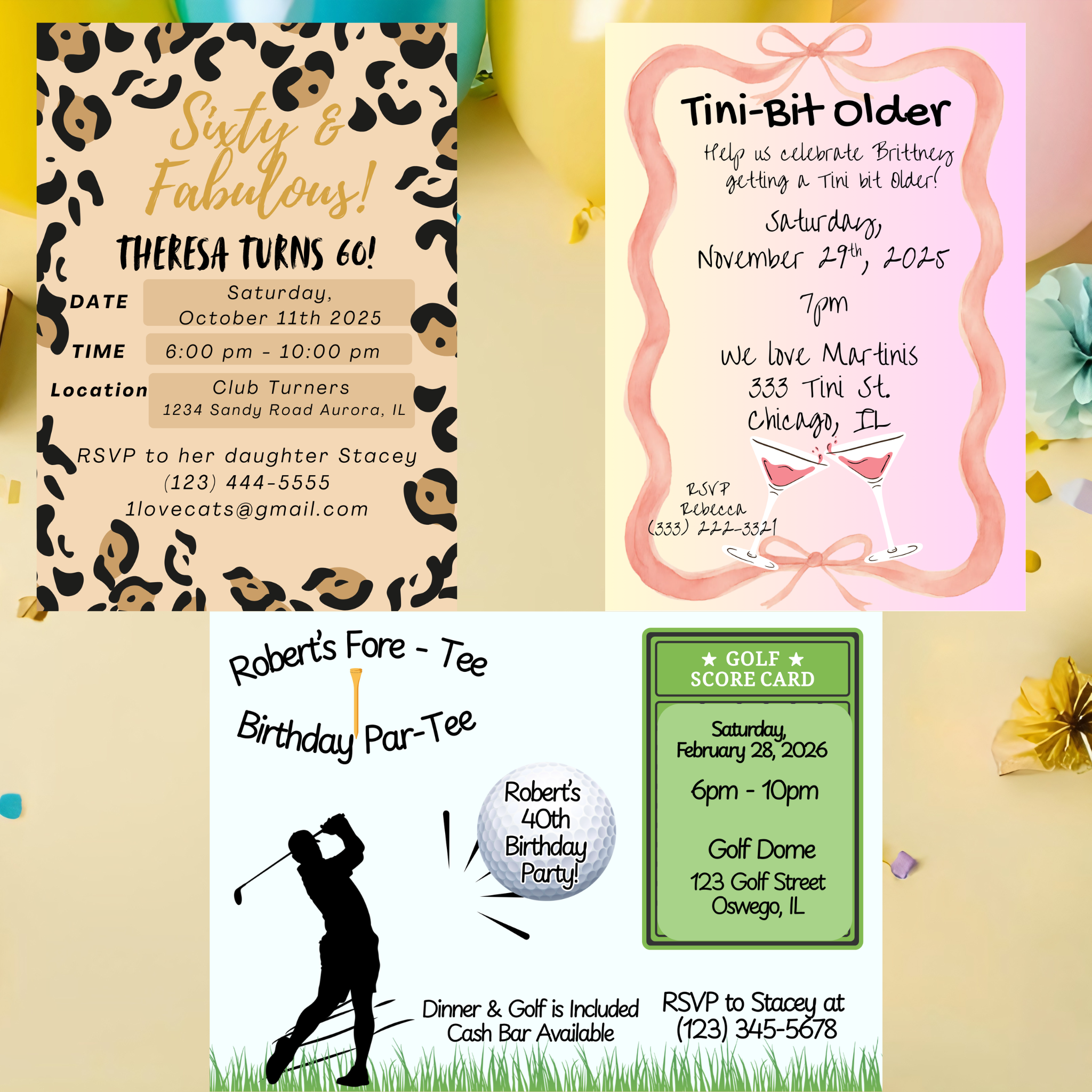 Adult Birthday Invitations