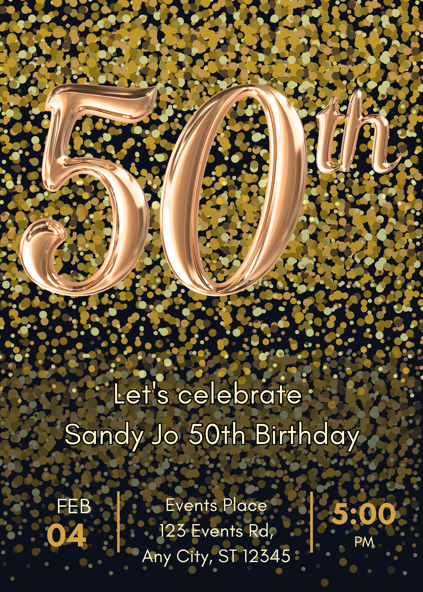50th Birthday Invite