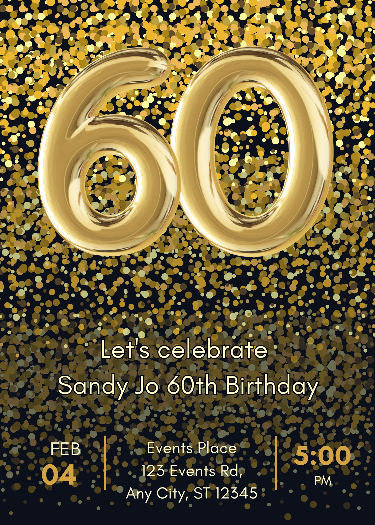 60th Birthday Invite