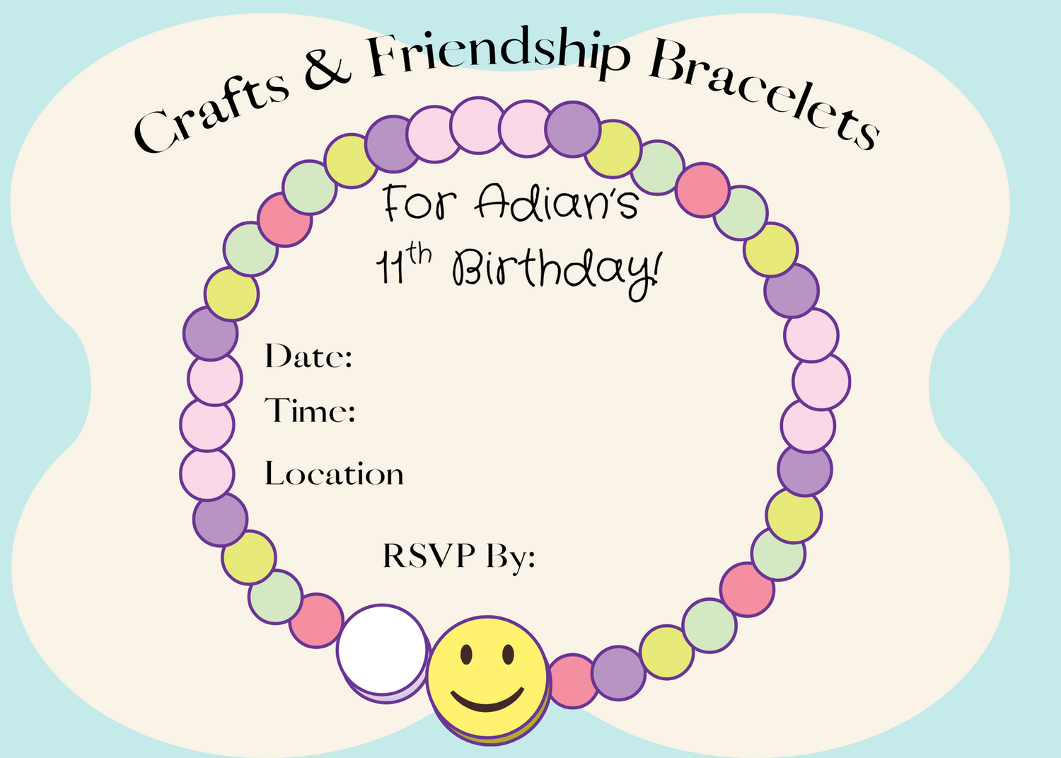 7-12 year old Craft Theme Birthday
