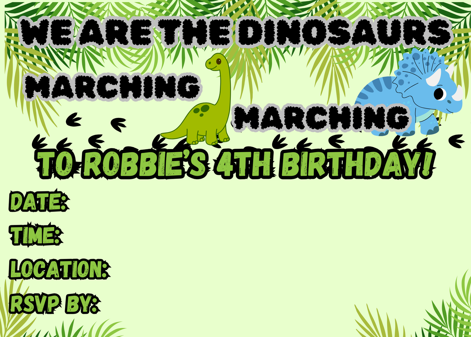Dinosaur Theme Fourth Birthday