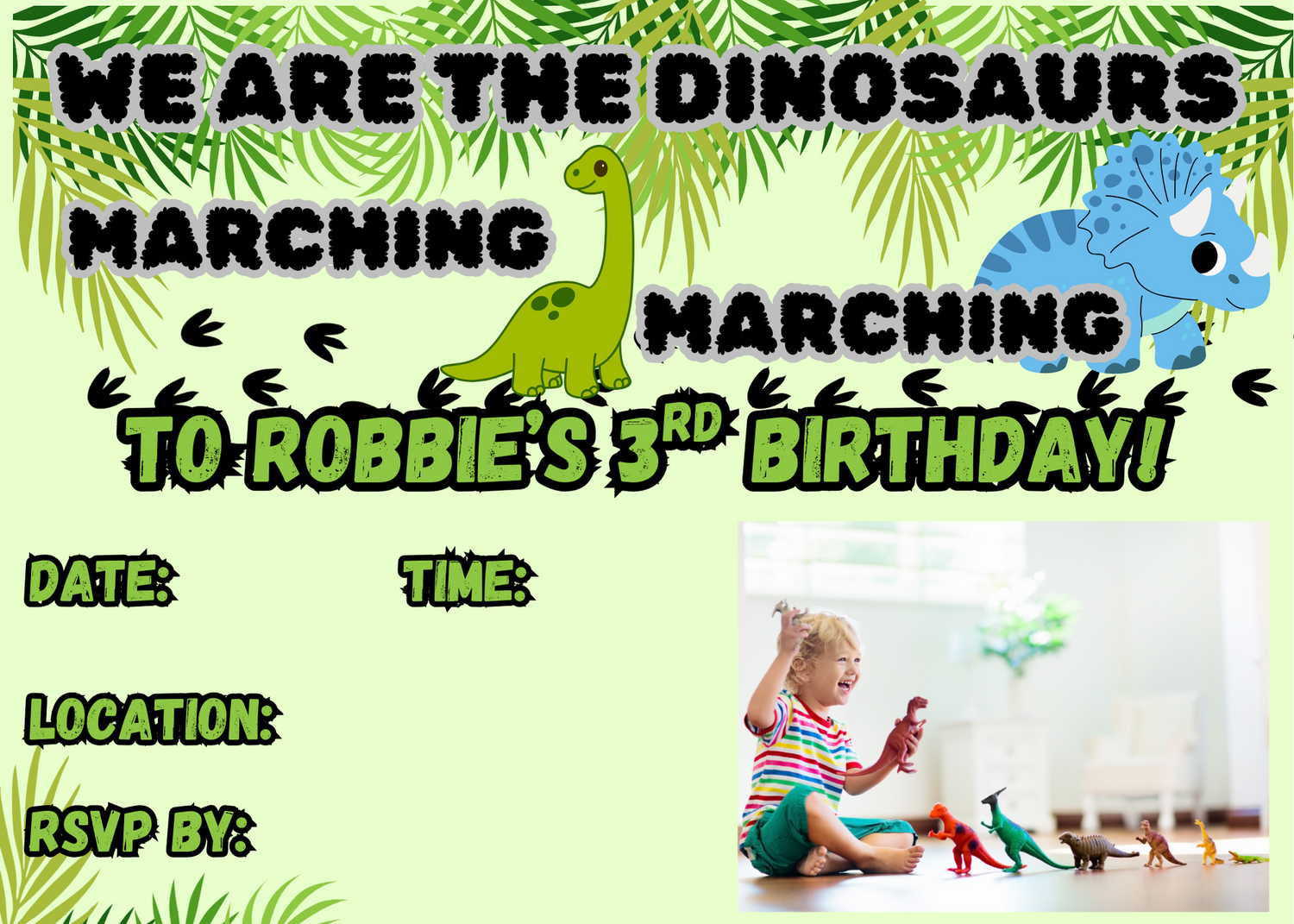 Dinosaur Theme Third Birthday