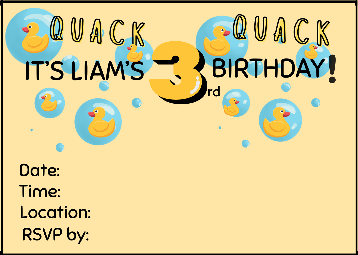 Duck Theme Third Birthday