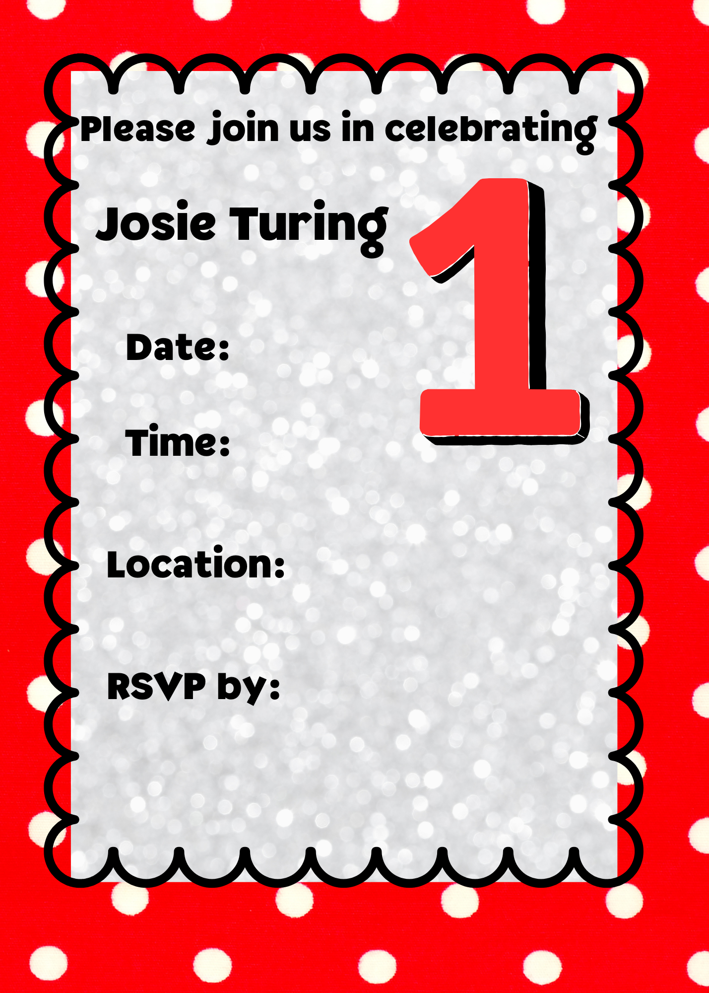 Red & White Polka Dot First Birthday