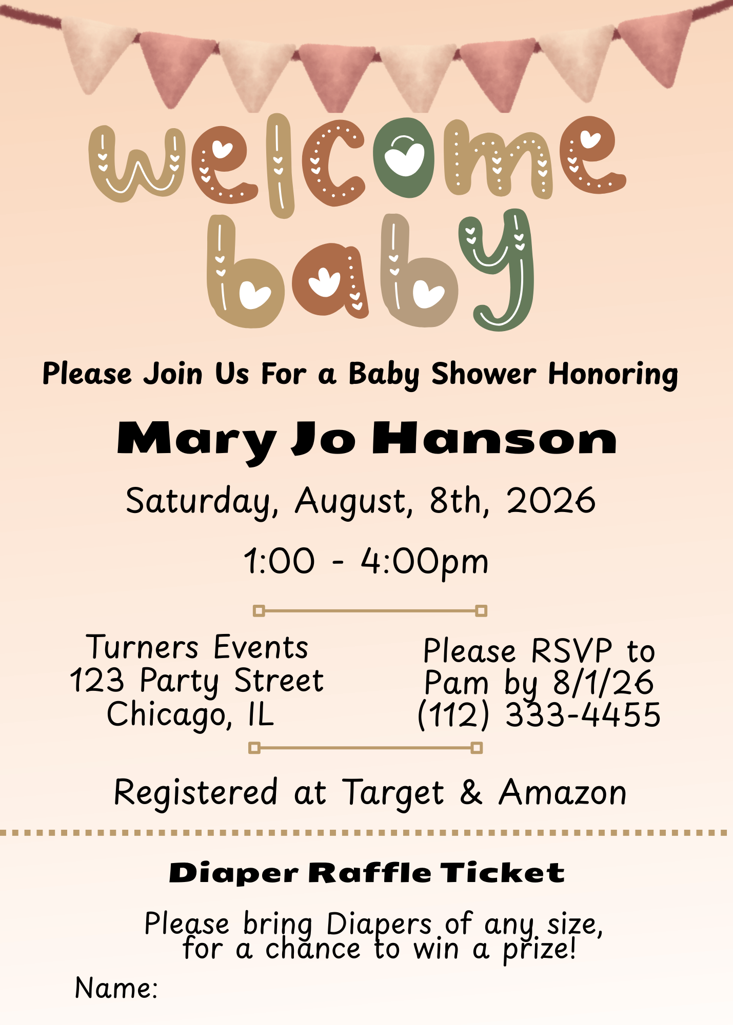 Welcome Baby - Gender Neutral Invite